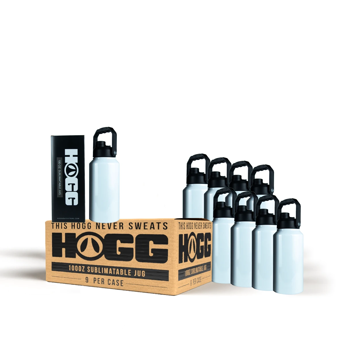 100oz SUBLIMATABLE JUG CASE (9 UNITS) - WHITE 3 100oz SUBLIMATABLE JUG CASE (9 UNITS) - WHITE