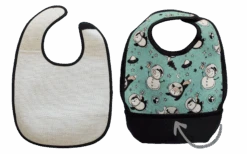 SUBLIMATABLE BABY BIB W/ SPILL POCKET -The Stainless Depot 10526E