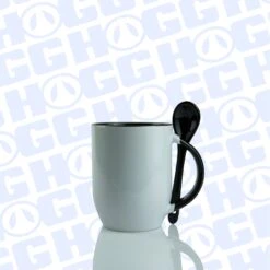 11oz SUBLIMATABLE MUG W/ SPOON CASE (24 UNITS) - BLACK -The Stainless Depot 11SPOONMUGBLACK2