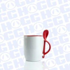 11oz SUBLIMATABLE MUG W/ SPOON CASE (24 UNITS) - RED -The Stainless Depot 11SPOONMUGRED2