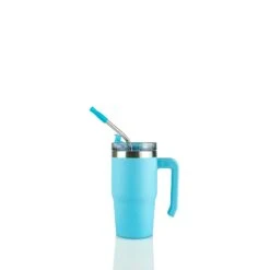 12oz POWDER COATED GRIPPY TUMBLER -The Stainless Depot 12GRIPPYLIGHTBLUE1
