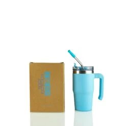 12oz POWDER COATED GRIPPY TUMBLER -The Stainless Depot 12GRIPPYLIGHTBLUE2