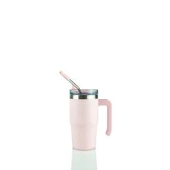 12oz POWDER COATED GRIPPY TUMBLER -The Stainless Depot 12GRIPPYLIGHTPINK1