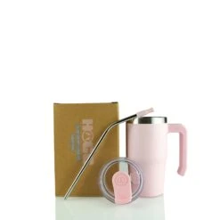 12oz POWDER COATED GRIPPY TUMBLER -The Stainless Depot 12GRIPPYLIGHTPINK3