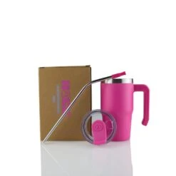 12oz POWDER COATED GRIPPY TUMBLER -The Stainless Depot 12GRIPPYPINK2 ecdd4e80 df37 4aaa bfa8 0136a4560269