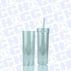 16oz GLITTER GLOBE ACRYLIC SKINNY TUMBLER -The Stainless Depot 16SKAGG4