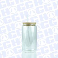 16oz SUBLIMATABLE CLEAR GLASS CAN TUMBLER W/ LID & STRAW CASE (25 UNITS) -The Stainless Depot 16SUBCLEARGLASS3 f254a01e 02cf 48b4 85c3 6f9ebb124ceb