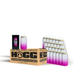 16oz SUBLIMATABLE GRADIENT GLASS CAN TUMBLER CASE (25 UNITS) - PINK