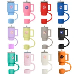 SILICONE STRAW TOPPER - 12 PACK -The Stainless Depot 18681715781128 .pic 1 1