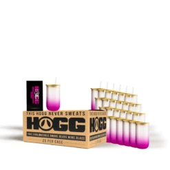 18oz SUBLIMATABLE OMBRE GLASS WINE GLASS CASE (25 UNITS) - PINK