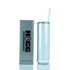 20oz SUBLIMATABLE GLITTER SKINNY SPEAKER TUMBLER - WHITE