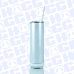 20oz SUBLIMATABLE GLITTER SKINNY SPEAKER TUMBLER - WHITE -The Stainless Depot 20GLITSPEAK3