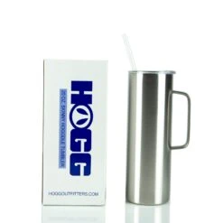 20oz HOGGDLE SKINNY TUMBLER W/ SLIDING LID & STRAW