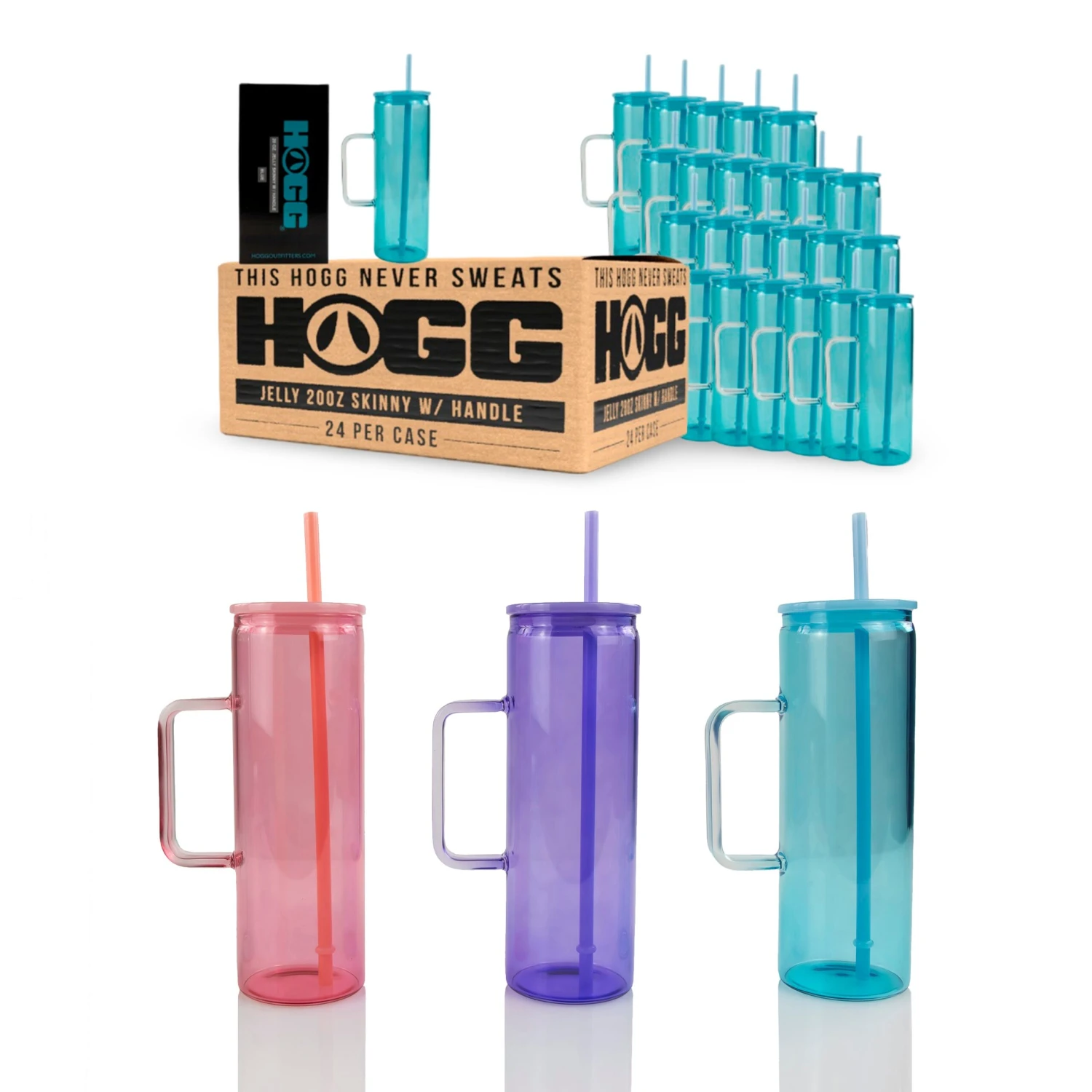 JELLY 20oz SKINNY W/ HANDLE CASE (24 Units) 3 JELLY 20oz SKINNY W/ HANDLE CASE (24 Units)