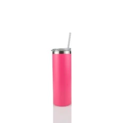 20oz POWDER COATED SKINNY TUMBLER -The Stainless Depot 20POWDERSKINNYPINK3