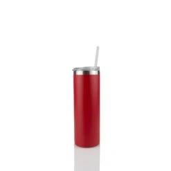 20oz POWDER COATED SKINNY TUMBLER -The Stainless Depot 20POWDERSKINNYRED3