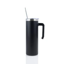 20oz POWDER COATED SKINNY TUMBLER W/ HANDLE (24 UNITS) - MATTE BLACK 8 20oz POWDER COATED SKINNY TUMBLER W/ HANDLE (24 UNITS) - MATTE BLACK -The Stainless Depot 20SKINNYWHANDLEMATTEBLACK3