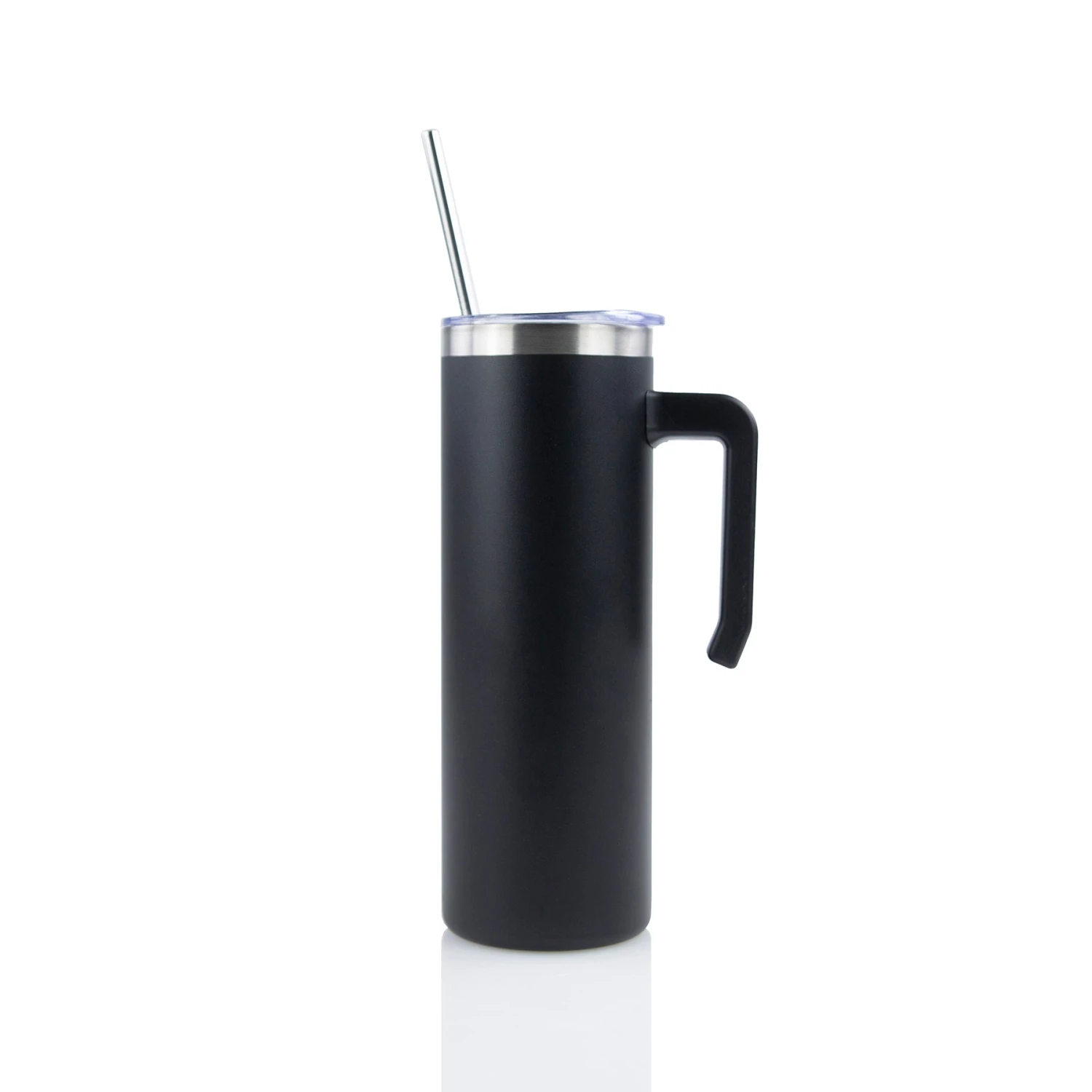 20oz POWDER COATED SKINNY TUMBLER W/ HANDLE (24 UNITS) - MATTE BLACK 5 20oz POWDER COATED SKINNY TUMBLER W/ HANDLE (24 UNITS) - MATTE BLACK – Bild 3