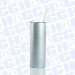 20oz SUBLIMATABLE GLITTER SKINNY TUMBLER - SILVER 10 20oz SUBLIMATABLE GLITTER SKINNY TUMBLER - SILVER -The Stainless Depot 20SUBGLITTER3