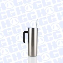 20oz SUBLIMATABLE CLEAR SKINNY TUMBLER W/ HANDLE -The Stainless Depot 20SUBHANDLECLEAR3