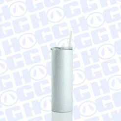 20oz SUBLIMATABLE METALLIC GLITTER SKINNY TUMBLER - WHITE -The Stainless Depot 20SUBMETGLITWHITE3