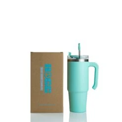 30oz POWDER COATED GRIPPY TUMBLER -The Stainless Depot 30GRIPPYMINT1