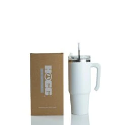 30oz POWDER COATED GRIPPY TUMBLER -The Stainless Depot 30GRIPPYWHITE1