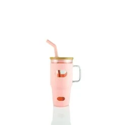 32oz GLASS MUG W/ HANDLE & SLEEVE 26 32oz GLASS MUG W/ HANDLE & SLEEVE -The Stainless Depot 32GLASSMUGSLEEVEPINK3 67c2a393 3448 46ab bbef 6f0ef5dd9859