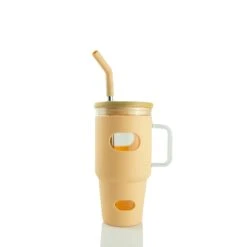 32oz GLASS MUG W/ HANDLE & SLEEVE 27 32oz GLASS MUG W/ HANDLE & SLEEVE -The Stainless Depot 32GLASSSLEEVE15