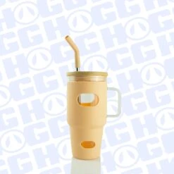 32oz GLASS MUG W/ HANDLE & SLEEVE CASE - TAN (20 UNITS) -The Stainless Depot 32GLASSSLEEVE15 366dd1a5 4e28 466a aad8 0f8923648319