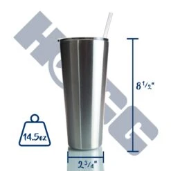 32oz SLIM TUMBLER W/STRAW -The Stainless Depot 32SLIM