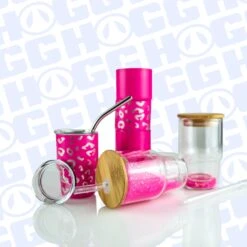 3oz TUMBLER SHOT GLASS 6 PACK - PINK -The Stainless Depot 3OZTUMBLERSHOTSETPINK10