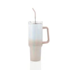 40oz SUBLIMATABLE HOLOGRAPHIC DUO TRAVELER TUMBLER - MUSHROOM OMBRE -The Stainless Depot 40HOLOTRAVELERDUOMUSHROOM4