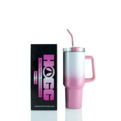 40oz SUBLIMATABLE HOLOGRAPHIC TRAVELER TUMBLER CASE (24 UNITS) - OMBRE PINK -The Stainless Depot 40SUBTRAVELEROMBRE2