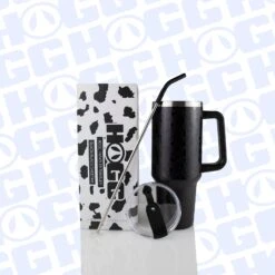 40oz TRAVELER TUMBLER CASE (24 UNITS) - BLACK CHEETAH -The Stainless Depot 40TRAVELERBLACKCHEETAH2