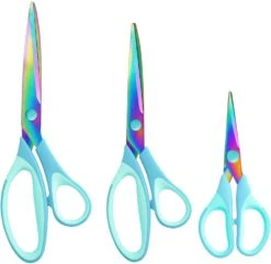 ELECTRIC BLUE CRAFTING SCISSORS (3 PACK) -The Stainless Depot 61UAvJyEqpL. AC SL1500