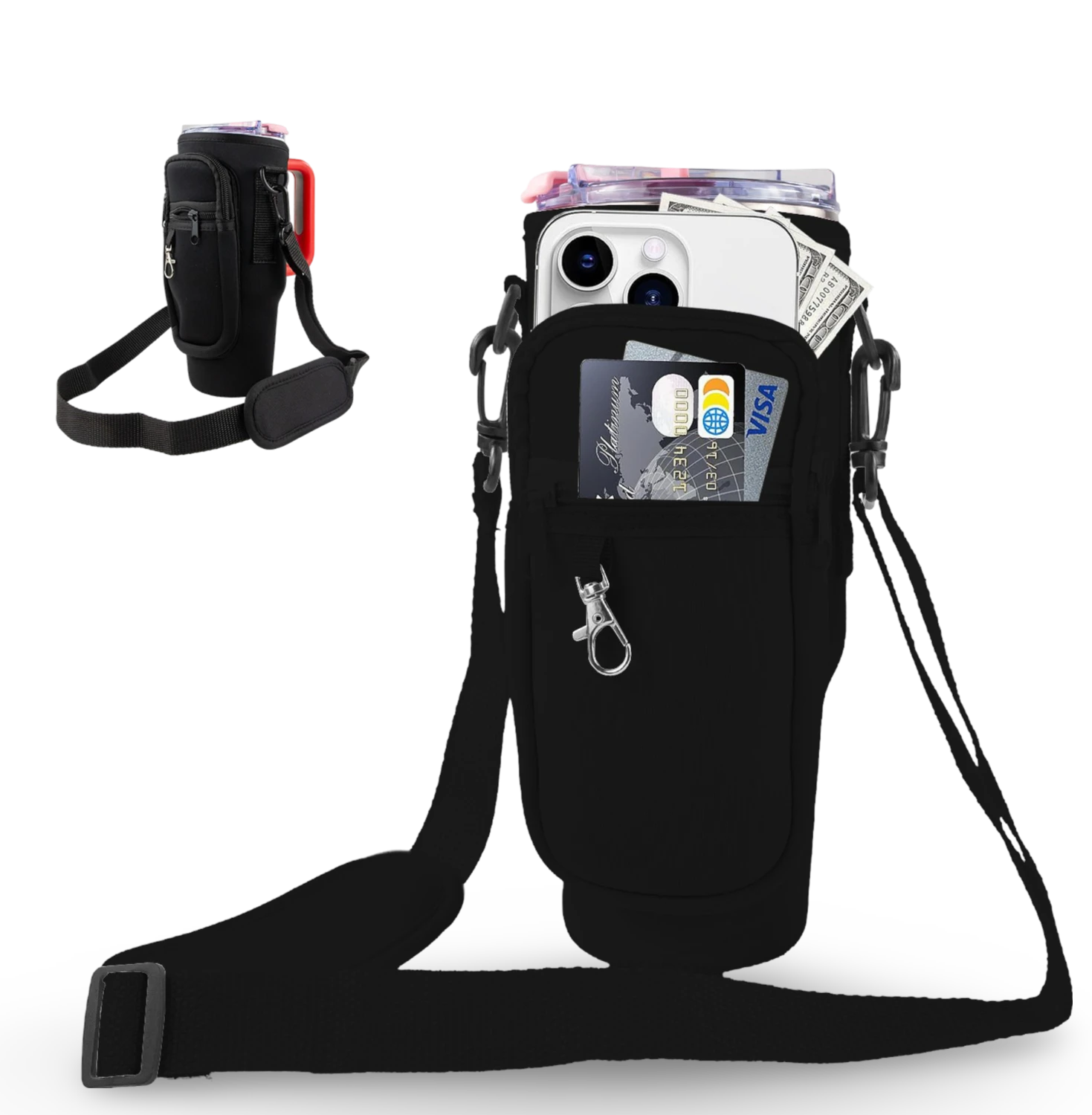 40oz PORTABLE TUMBLER SLEEVE BAG W/ STRAP & HOOK 7 40oz PORTABLE TUMBLER SLEEVE BAG W/ STRAP & HOOK – Bild 5