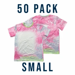 Bulk Deal: Lot Of 50 SUBLIMATABLE BLEACHED T-SHIRTS -The Stainless Depot BLEACHTIEDIESMALL