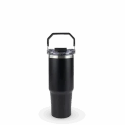 30oz POWDER COATED TRI-SIP TUMBLER - BLACK -The Stainless Depot HOGG 064