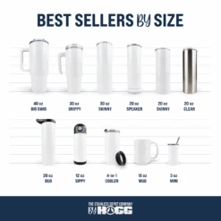 20oz SUBLIMATABLE CLEAR SKINNY TUMBLER W/ SLIDING LID & STRAW -The Stainless Depot Hogg BestSellers 17