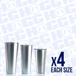 SLIM FAMILY BUNDLE - 4 OF EACH - 32oz SLIM, 22oz SLIM & 16oz SLIM (12 UNITS) -The Stainless Depot SLIMFAMBUNDLEX4