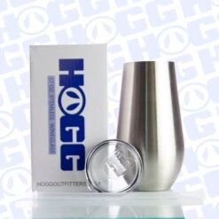 17oz STEMLESS WINE GLASS W/ SLIDING LID AND STRAW -The Stainless Depot STEMLESS17LID