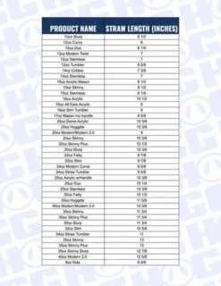 30oz SKINNY TUMBLER W/ SLIDING LID & STRAW CASE (25 UNITS) -The Stainless Depot Straw Lengths copy 480x480 c83e323d 7d94 4bcb bf07 47081c51458d