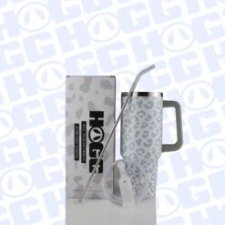 40oz TRAVELER TUMBLER CASE (24 UNITS) - WHITE/GRAY CHEETAH 13 40oz TRAVELER TUMBLER CASE (24 UNITS) - WHITE/GRAY CHEETAH -The Stainless Depot WHITECHEETAH2